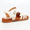 Butterfly Feet Ellie 11 Flat Strappy Sandal - White
