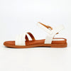 Butterfly Feet Ellie 11 Flat Strappy Sandal - White