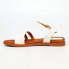 Butterfly Feet Ellie 11 Flat Strappy Sandal - White