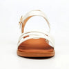 Butterfly Feet Ellie 11 Flat Strappy Sandal - White