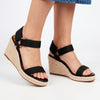 Butterfly Feet Escada 1 Espadrille Wedge Sandals - Black