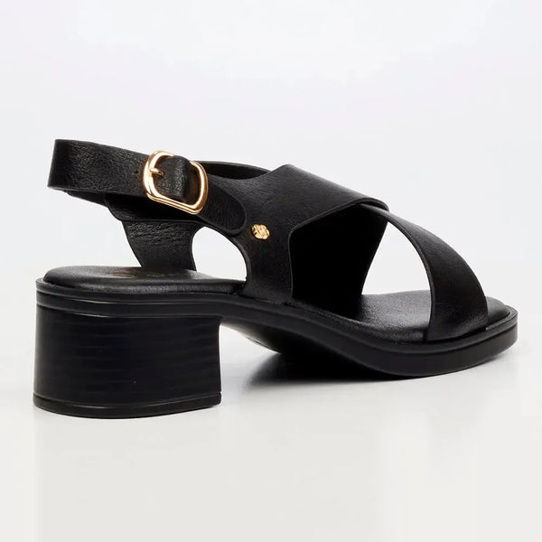 Butterfly Feet Esmee 1 Block Heel Sandals - Black