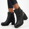 Butterfly Feet Ester 8 Twin Buckle Block Heel - Black