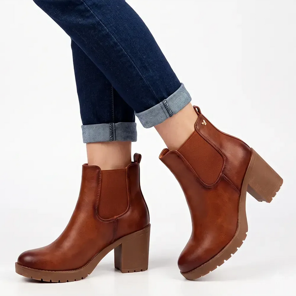 Butterfly Feet Esther 7 Gusset Ankle Boot - Tan