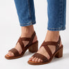 Butterfly Feet Imelda 1 Block Heel Sandals - Chocolate