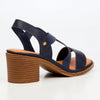 Butterfly Feet Imelda 1 Block Heel Sandals - Navy