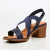 Butterfly Feet Imelda 1 Block Heel Sandals - Navy