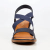 Butterfly Feet Imelda 1 Block Heel Sandals - Navy