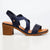 Butterfly Feet Imelda 1 Block Heel Sandals - Navy