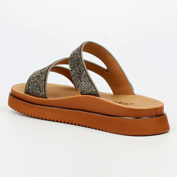Butterfly Feet Junes Z Strap Sandals - Pewter