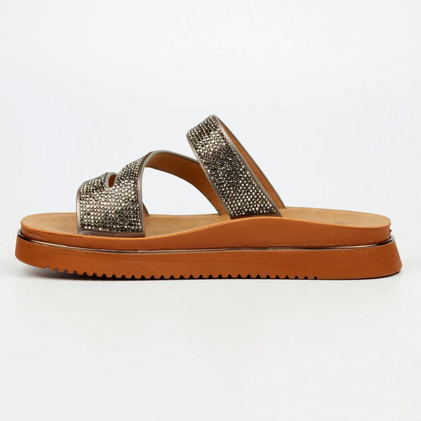 Butterfly Feet Junes Z Strap Sandals - Pewter