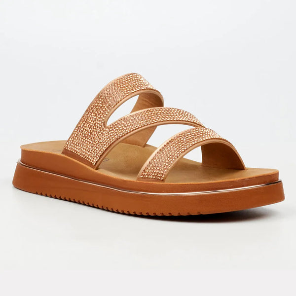 Butterfly Feet Junes Z Strap Sandals - Rose Gold