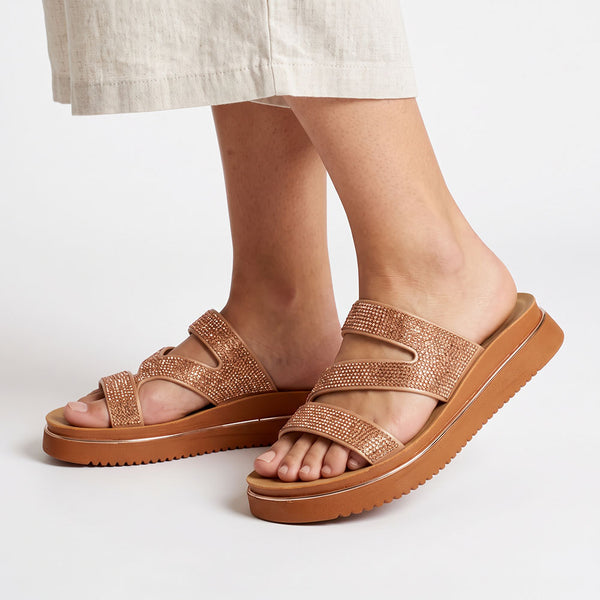 Butterfly Feet Junes Z Strap Sandals - Rose Gold