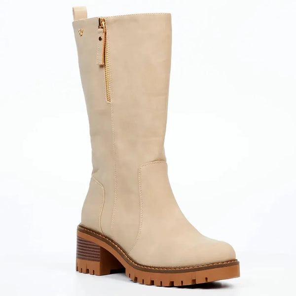 Butterfly Feet Ladies Detoit 1 Long Shaft Boot - Beige