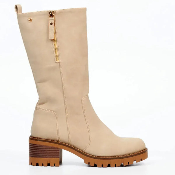 Butterfly Feet Ladies Detoit 1 Long Shaft Boot - Beige