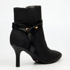 Butterfly Feet Ladies Lively 18 Ankle Boot With Strap - Black