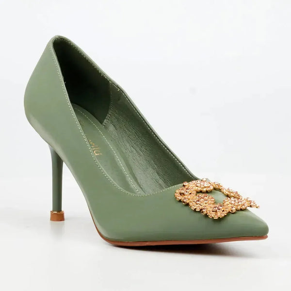 Butterfly Feet Lanelle 1 Stiletto Court - Green