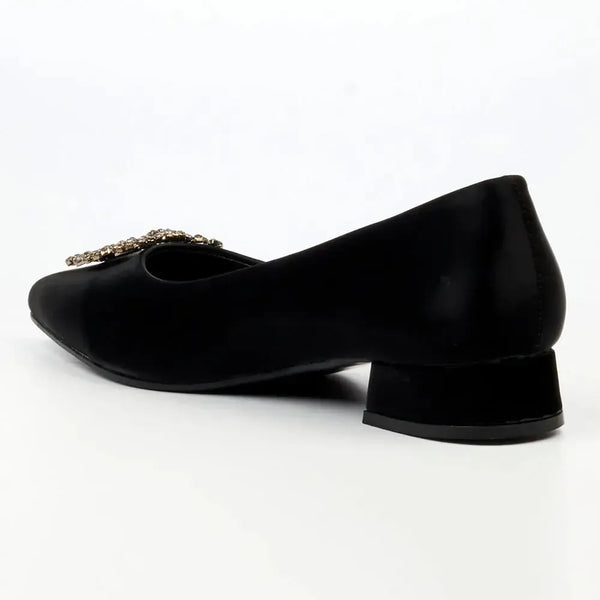 Butterfly Feet Leonore 1 Low Block Heel - Black