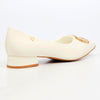 Butterfly Feet Leonore 1 Low Block Heel - White