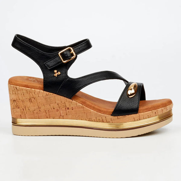 Butterfly Feet Melinda 4 Wedge Sandals - Black