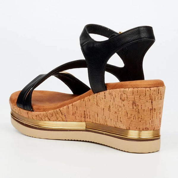 Butterfly Feet Melinda 4 Wedge Sandals - Black