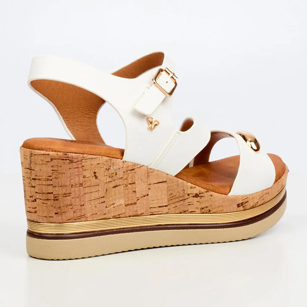 Butterfly Feet Melinda 4 Wedge Sandals - White