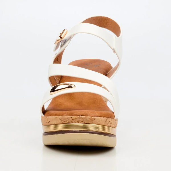 Butterfly Feet Melinda 4 Wedge Sandals - White