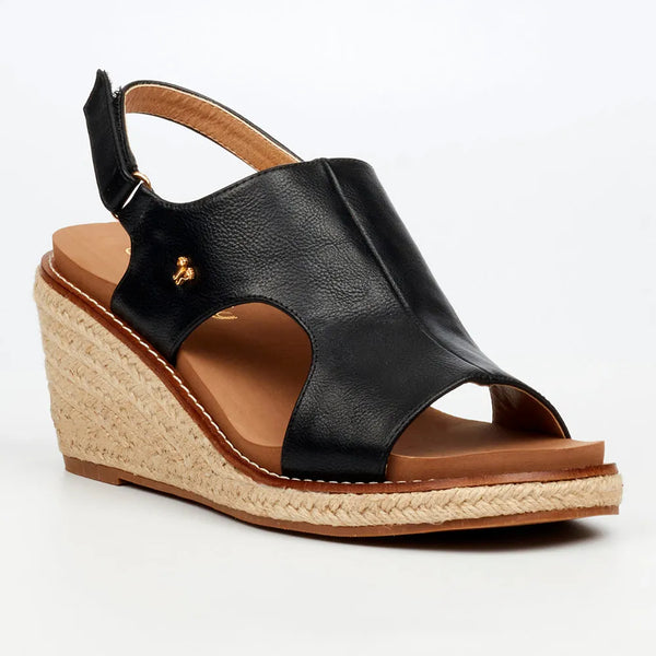 Butterfly Feet Mila 2 Espadrille Wedge Sandals - Black