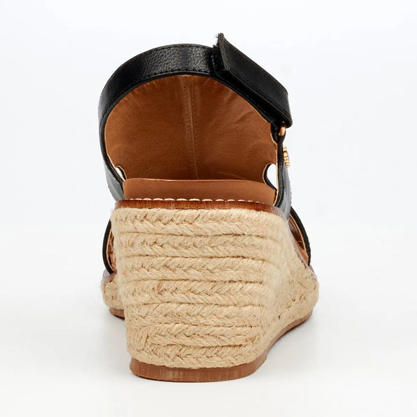 Butterfly Feet Mila 2 Espadrille Wedge Sandals - Black