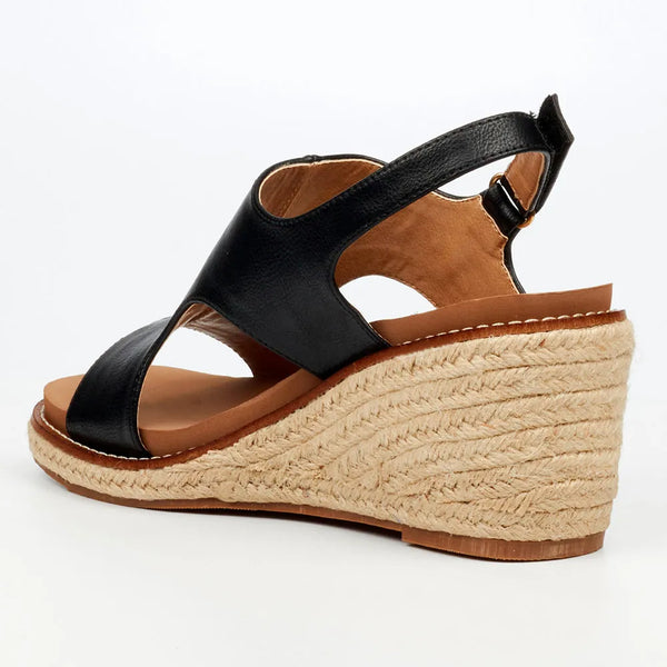 Butterfly Feet Mila 2 Espadrille Wedge Sandals - Black