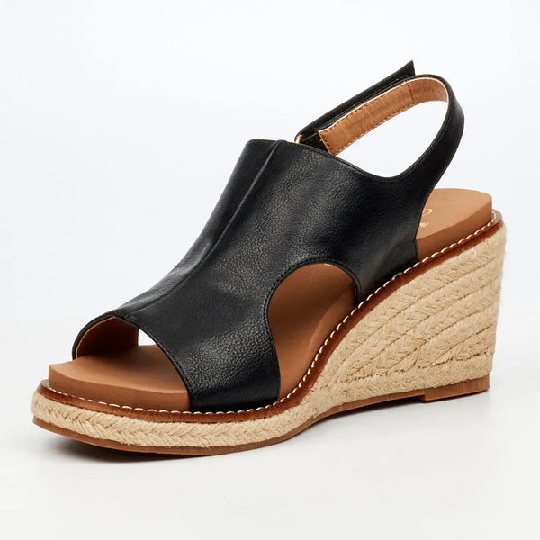 Butterfly Feet Mila 2 Espadrille Wedge Sandals - Black