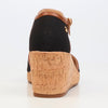 Butterfly Feet Mila 3 Cork Wedge Sandals - Black