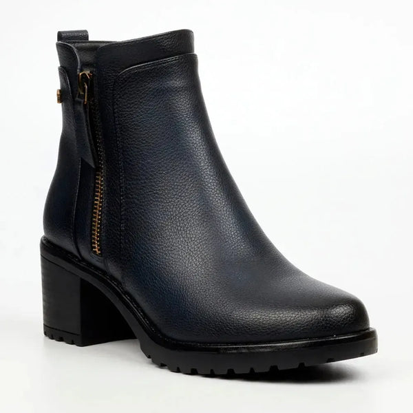 Butterfly Feet Noxer 2 Double Zip Ankle Boot - Navy