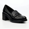Butterfly Feet Noxer 9 High Block Heel Saddle Loafer - Black
