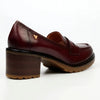 Butterfly Feet Noxer 9 High Block Heel Saddle Loafer - Burgundy