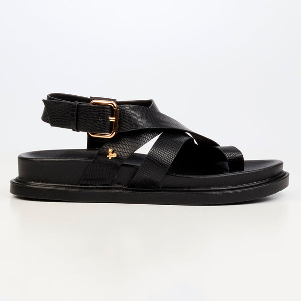 Butterfly Feet Palmera 1 Footbed Sandals - Black