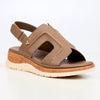 Butterfly Feet Prio1 Cut Out Wedge Sandals - Taupe