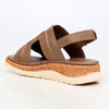 Butterfly Feet Prio1 Cut Out Wedge Sandals - Taupe