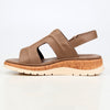 Butterfly Feet Prio1 Cut Out Wedge Sandals - Taupe