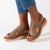 Butterfly Feet Prio1 Cut Out Wedge Sandals - Taupe