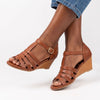 Butterfly Feet Shani 18 Wedge Sandals - Tan
