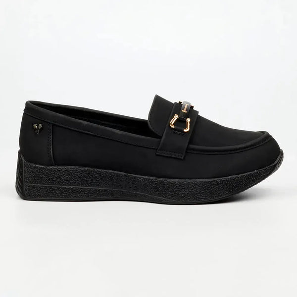 Butterfly Feet Tamla 1 Loafer With Saddle & Trim - Black
