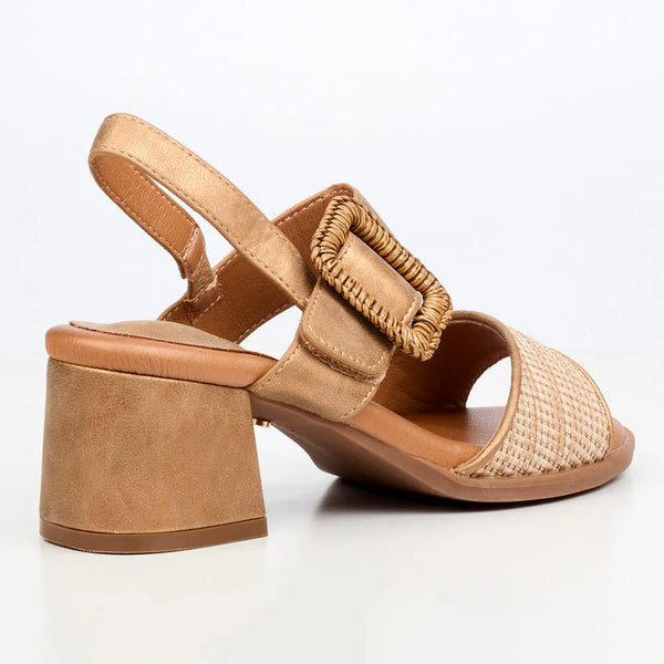 Butterfly Feet Teegan Block Heel Sandals - Bronze