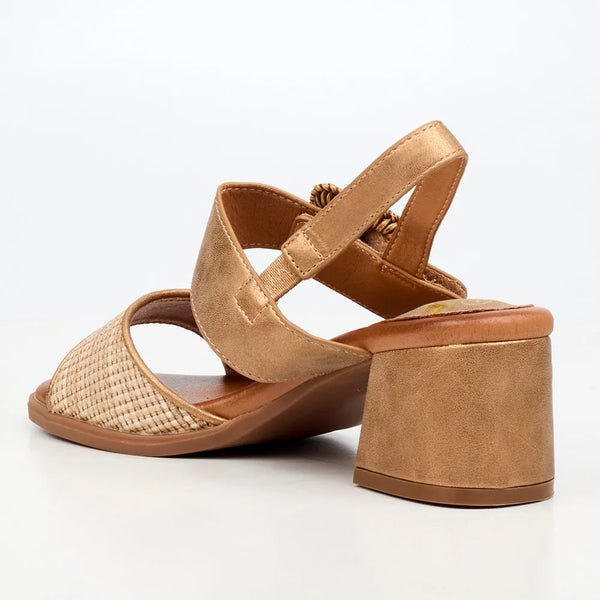 Butterfly Feet Teegan Block Heel Sandals - Bronze
