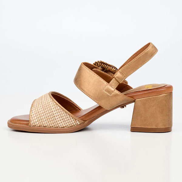 Butterfly Feet Teegan Block Heel Sandals - Bronze