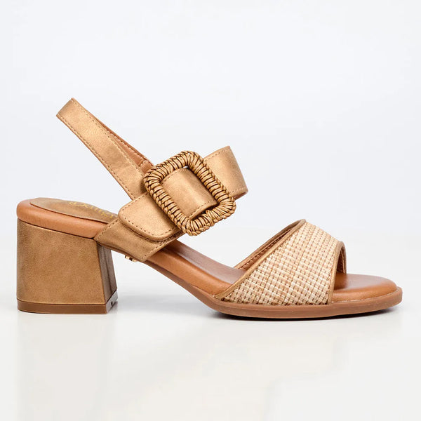 Butterfly Feet Teegan Block Heel Sandals - Bronze