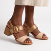 Butterfly Feet Teegan Block Heel Sandals - Bronze