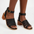 Butterfly Feet Wexley Strappy Block Sandal - Black