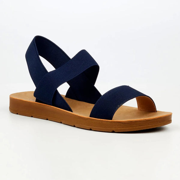 Butterfly Feet Zina 7 Footbed Sandals - Navy