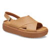 Crocs Brooklyn Luxe Cross Strap Sandal - Tan-Crocs-Buy shoes online